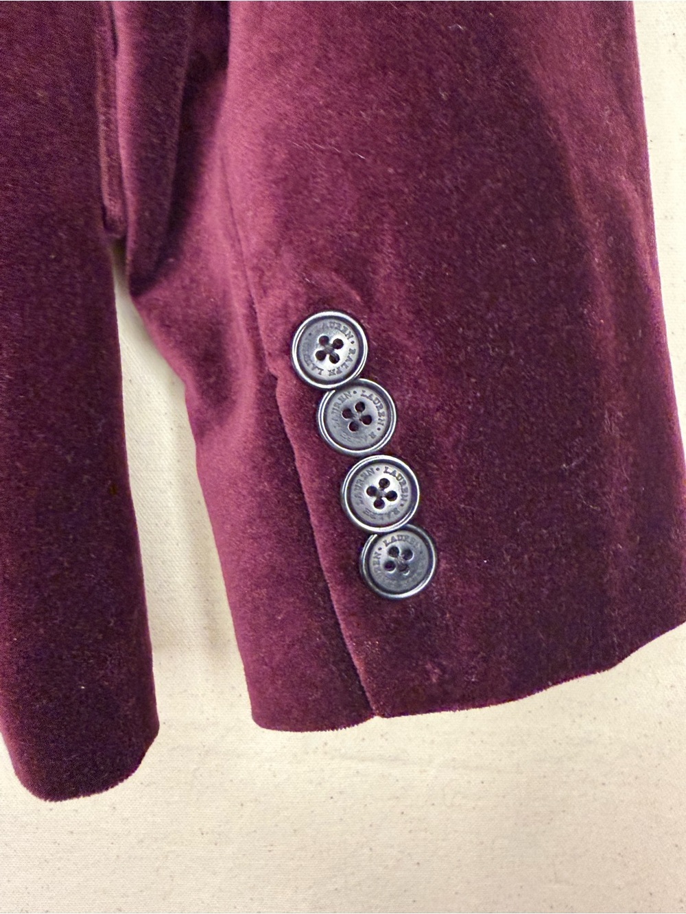 Vintage Ralph Lauren Women’s Velvet Suit Set - Deep Wine - Picture 6 of 8